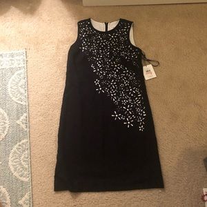 Calvin Klein Black Floral Cutout Dress